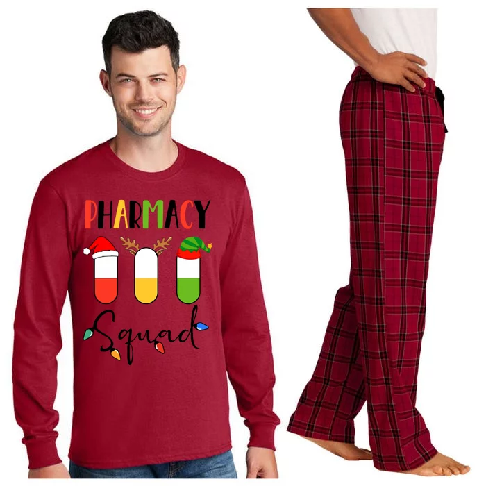 Pharmacy Squad Pills Santa Elf Reindeer Pharmacist Xmas Gift Long Sleeve Pajama Set