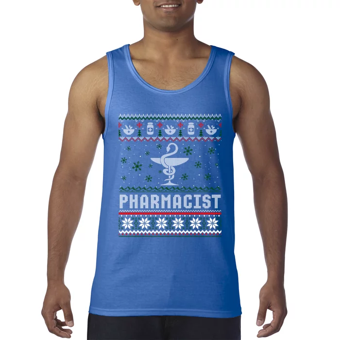 Pharmacy Student Pharmacist Ugly Christmas Xmas Sweater Gift Tank Top