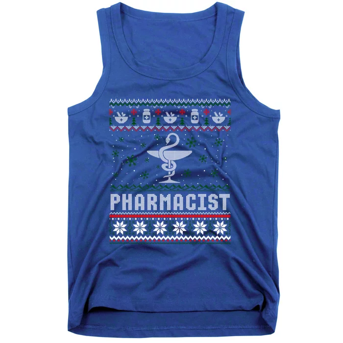 Pharmacy Student Pharmacist Ugly Christmas Xmas Sweater Gift Tank Top