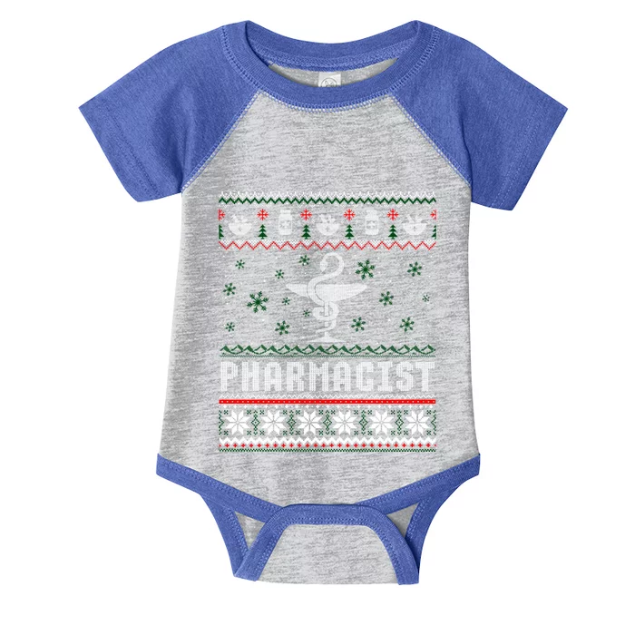 Pharmacy Student Pharmacist Ugly Christmas Xmas Sweater Gift Infant Baby Jersey Bodysuit