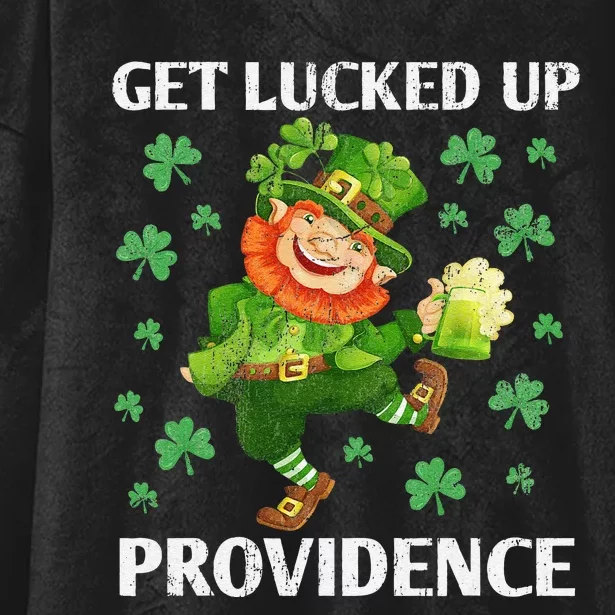 Providence St Patricks Day Get Lucked Up Dancing Leprechaun Hooded Wearable Blanket