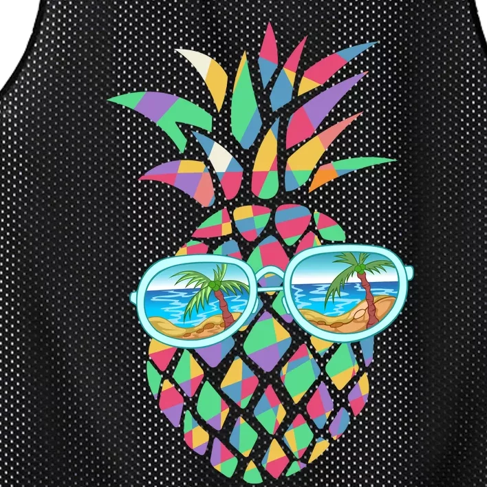 Pineapple Sunglasses Mesh Reversible Basketball Jersey Tank