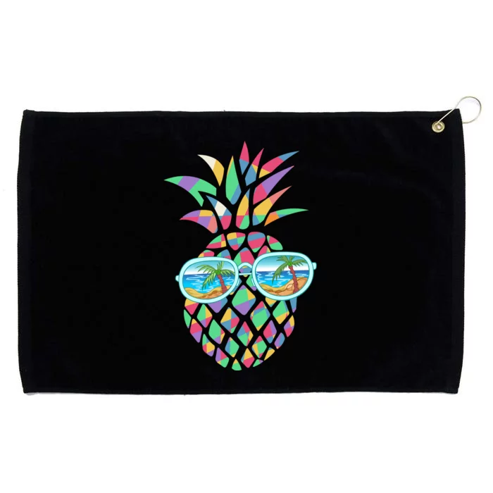 Pineapple Sunglasses Grommeted Golf Towel