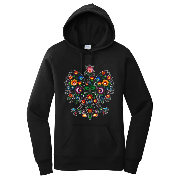 Poland Support Polish Eagle Polish Folk Art Poland Pride Women's Pullover Hoodie