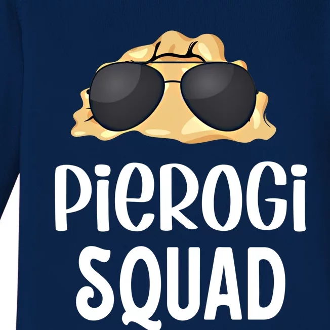 Pierogi Squad Poland Pierogi Polish Food Funny Gift Baby Long Sleeve Bodysuit