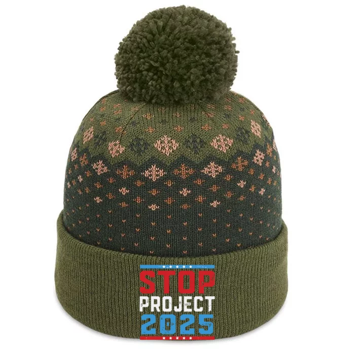 Prodemocracy Stop Project 2025 Presidential Election 2024 The Baniff Cuffed Pom Beanie