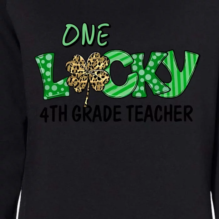 Ph St Patricks Day Gift For 4th Grade Teacher One Lucky Gift Womens California Wash Sweatshirt