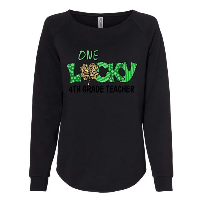 Ph St Patricks Day Gift For 4th Grade Teacher One Lucky Gift Womens California Wash Sweatshirt