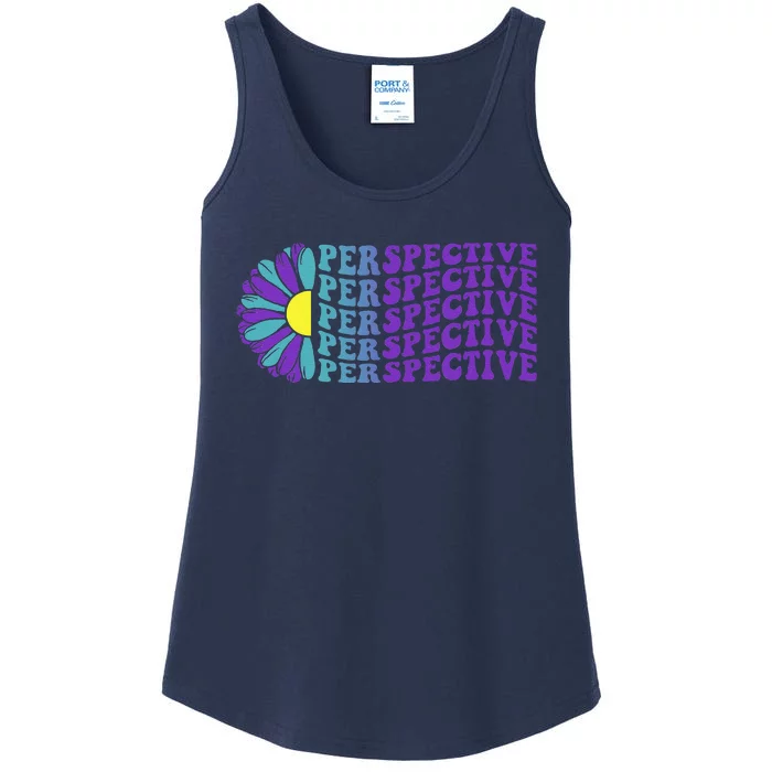 Perspective Suicide Prevention Awareness Sunflower Ladies Essential Tank