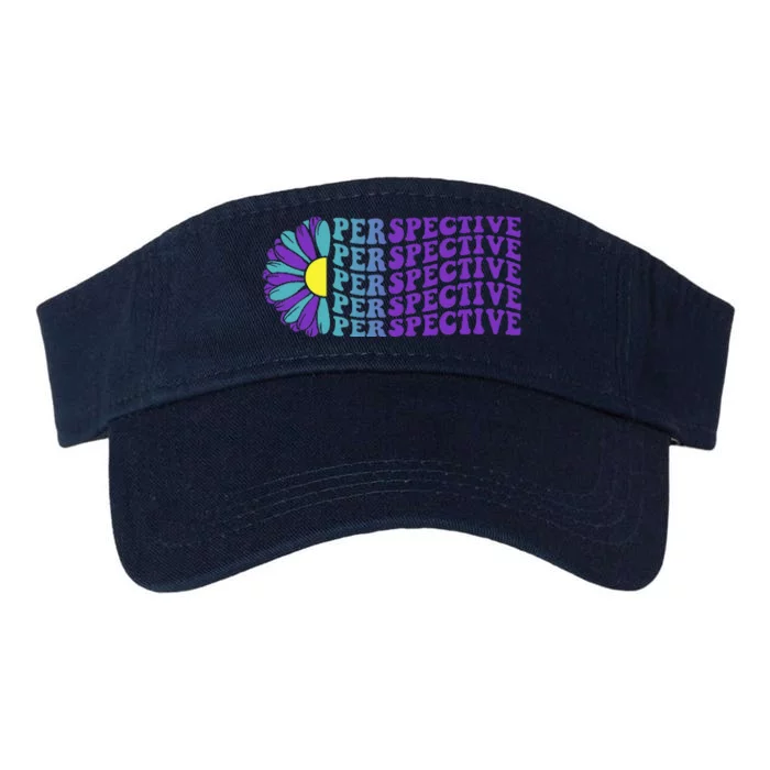 Perspective Suicide Prevention Awareness Sunflower Valucap Bio-Washed Visor