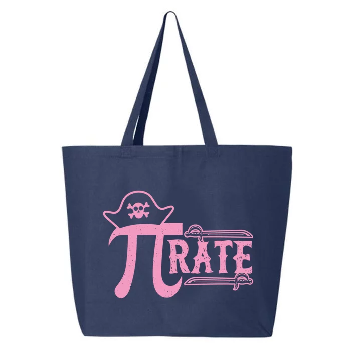 Pi Symbol Pirate National Pi Day Funny Hat Math Teacher Nerd Gift 25L Jumbo Tote