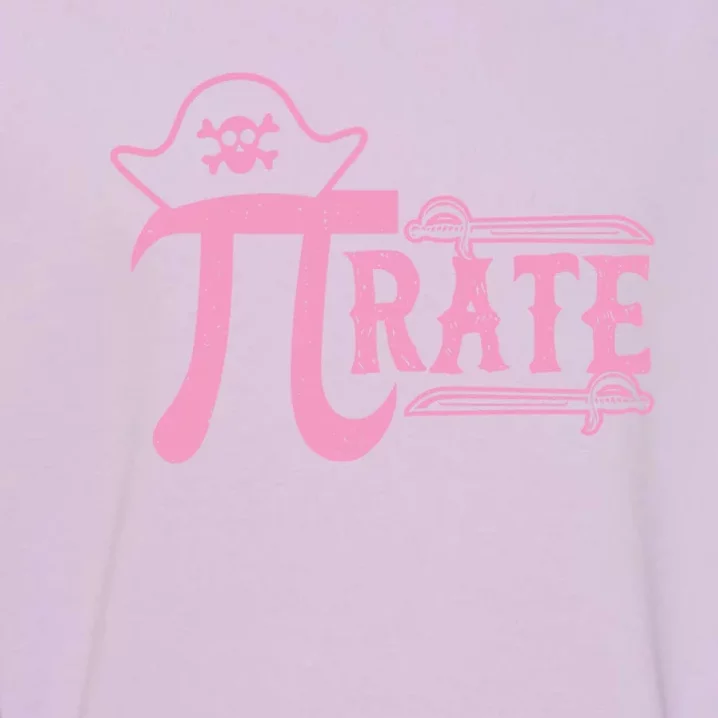 Pi Symbol Pirate National Pi Day Funny Hat Math Teacher Nerd Gift Garment-Dyed Sweatshirt