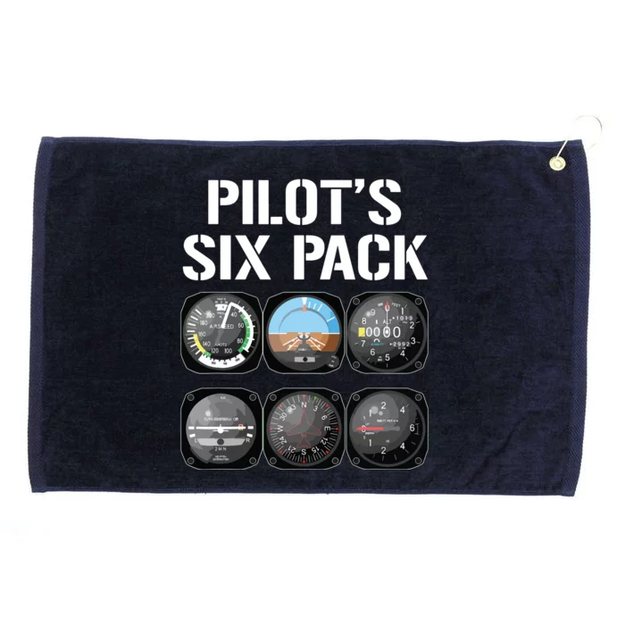 Pilots Six Pack Funny Pilot Aviation Flying Grommeted Golf Towel