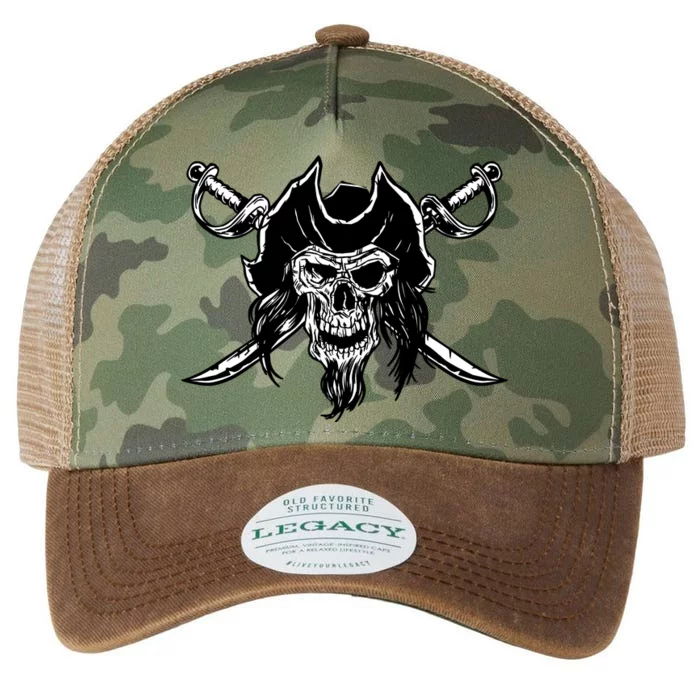 Pirate Skull Legacy Tie Dye Trucker Hat