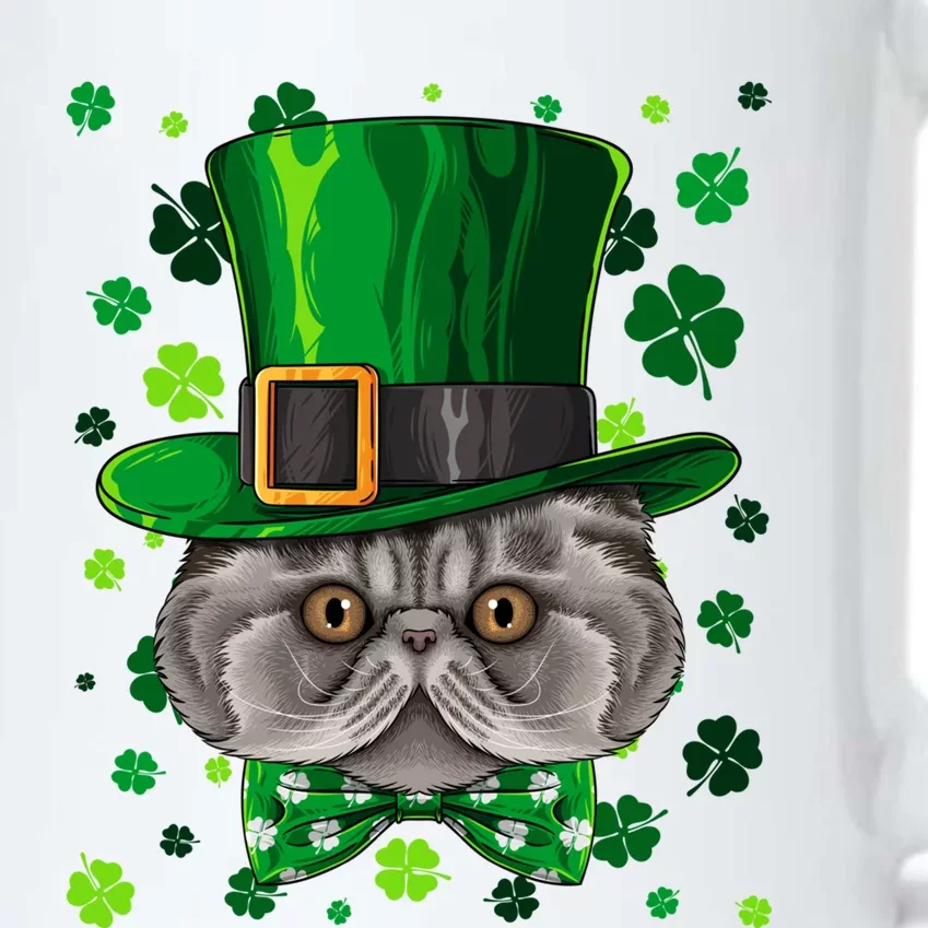 Persian St Patricks Day Cat Leprechaun Hat Shamrock Cool Gift Black Color Changing Mug