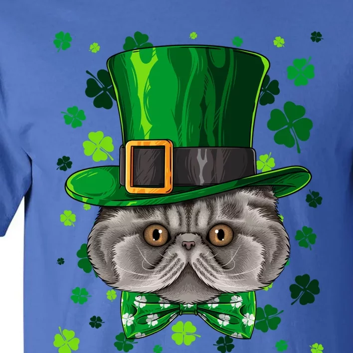 Persian St Patricks Day Cat Leprechaun Hat Shamrock Cool Gift Tall T-Shirt