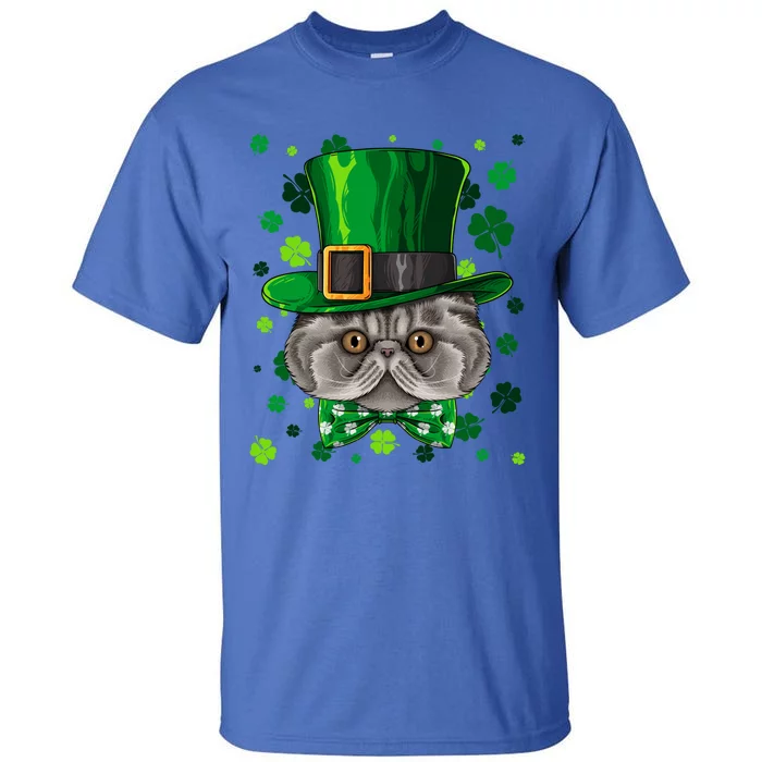 Persian St Patricks Day Cat Leprechaun Hat Shamrock Cool Gift Tall T-Shirt