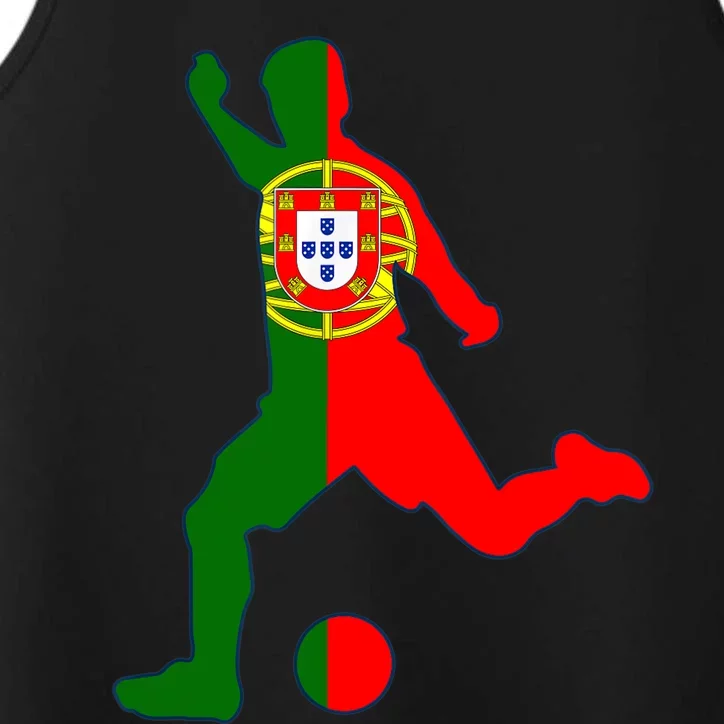 Portugal Soccer Player Portuguese Flag Football Performance Tank