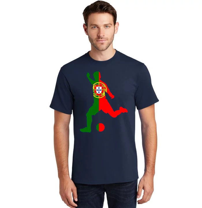 Portugal Soccer Player Portuguese Flag Football Tall T-Shirt