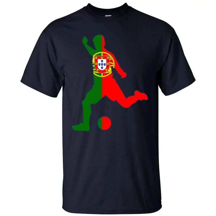 Portugal Soccer Player Portuguese Flag Football Tall T-Shirt