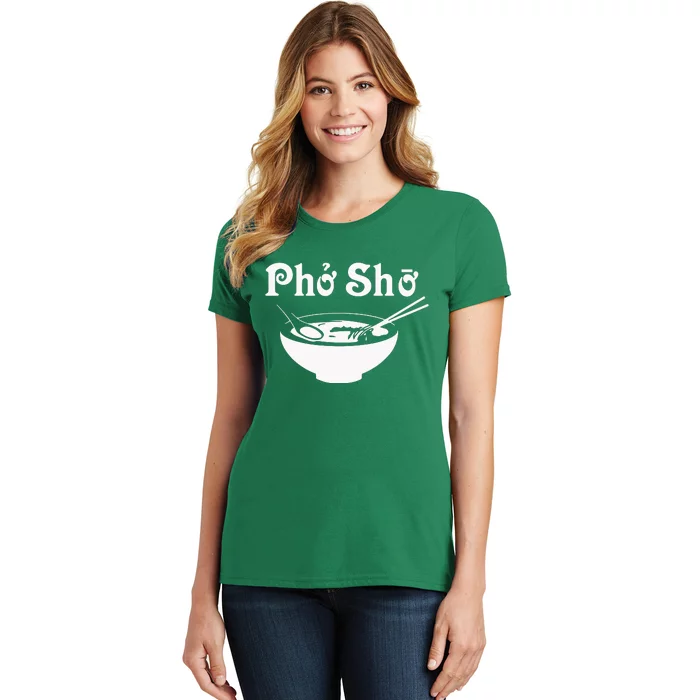 Pho Sho Present Foodie Soup Vietnamese Viet Asian Food Bow Women's T-Shirt