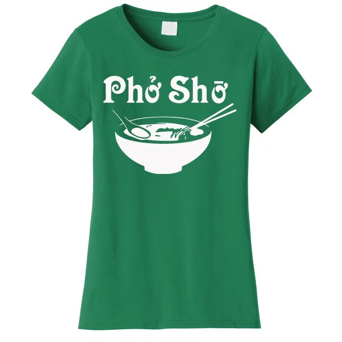 Pho Sho Present Foodie Soup Vietnamese Viet Asian Food Bow Women's T-Shirt