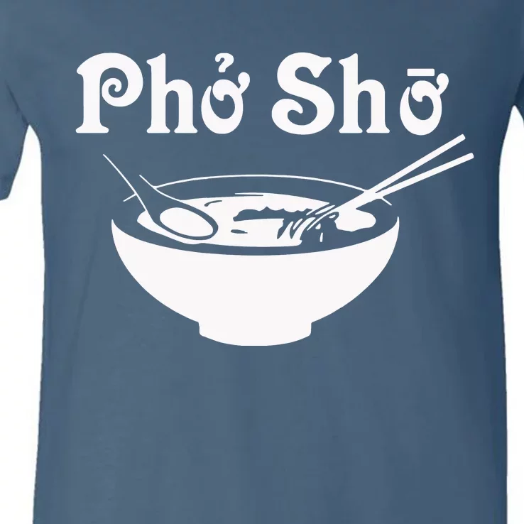 Pho Sho Present Foodie Soup Vietnamese Viet Asian Food Bow V-Neck T-Shirt