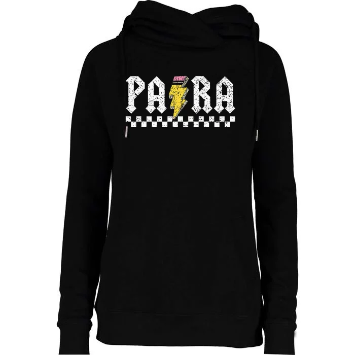 Para Squad Paraprofessional Para Teacher Womens Funnel Neck Pullover Hood