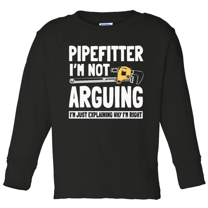 Pipefitter Steamfitter Plumber Tradesman Piping System Toddler Long Sleeve Shirt