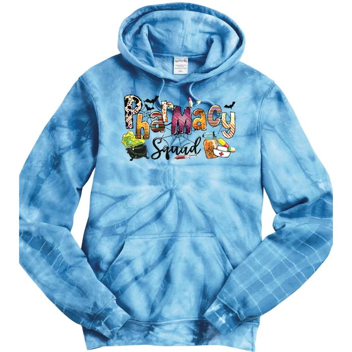 Pharmacy Squad Pills Funny Halloween Costume Pharmacist Tie Dye Hoodie