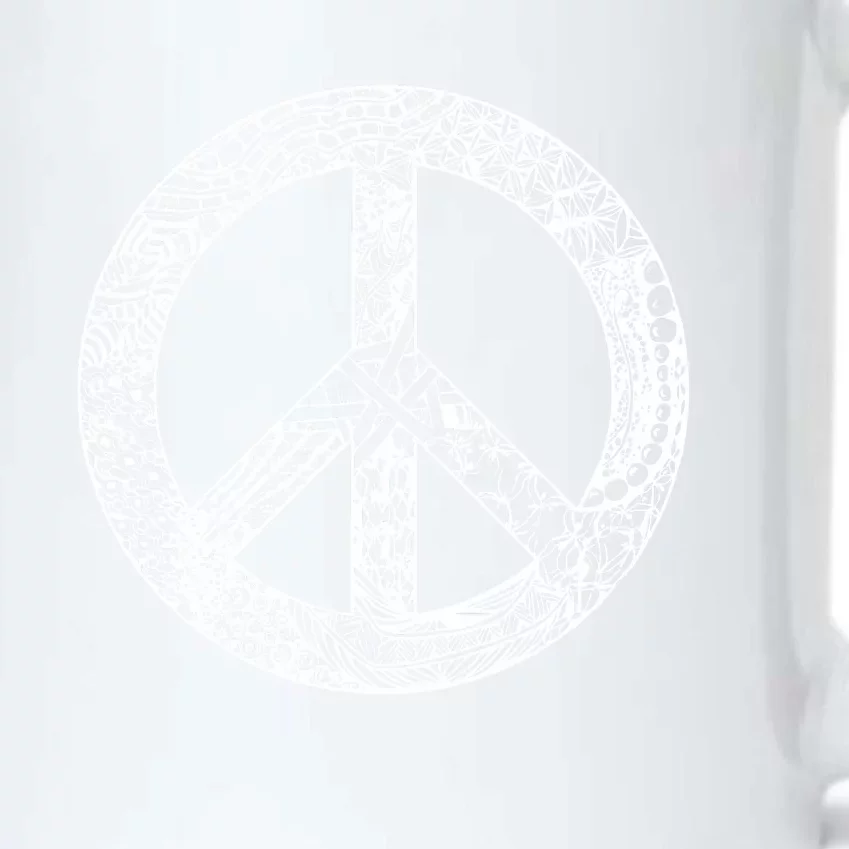 Peace Symbol Black Color Changing Mug