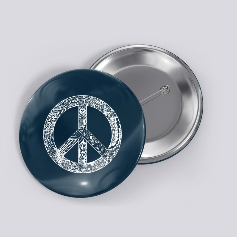 Peace Symbol Button