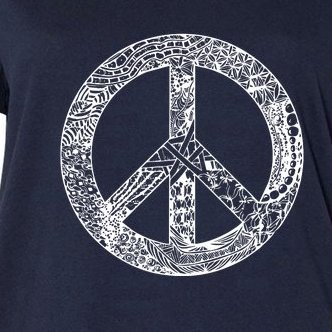 Peace Symbol Women's V-Neck Plus Size T-Shirt