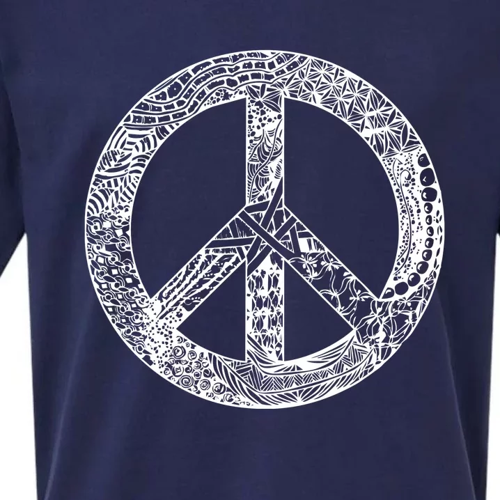 Peace Symbol Sueded Cloud Jersey T-Shirt