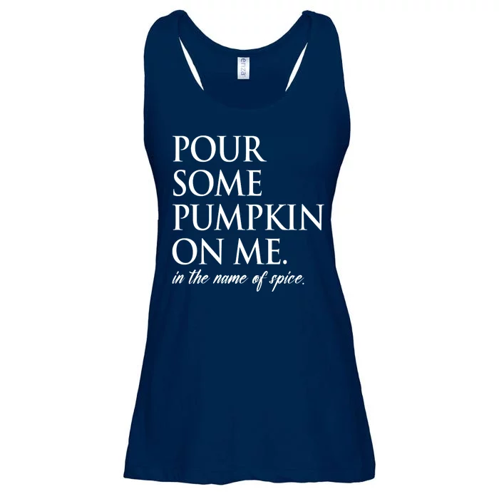 Pour Some Pumpkin On Me In The Name Of Spice Funny Fall Ladies Essential Flowy Tank