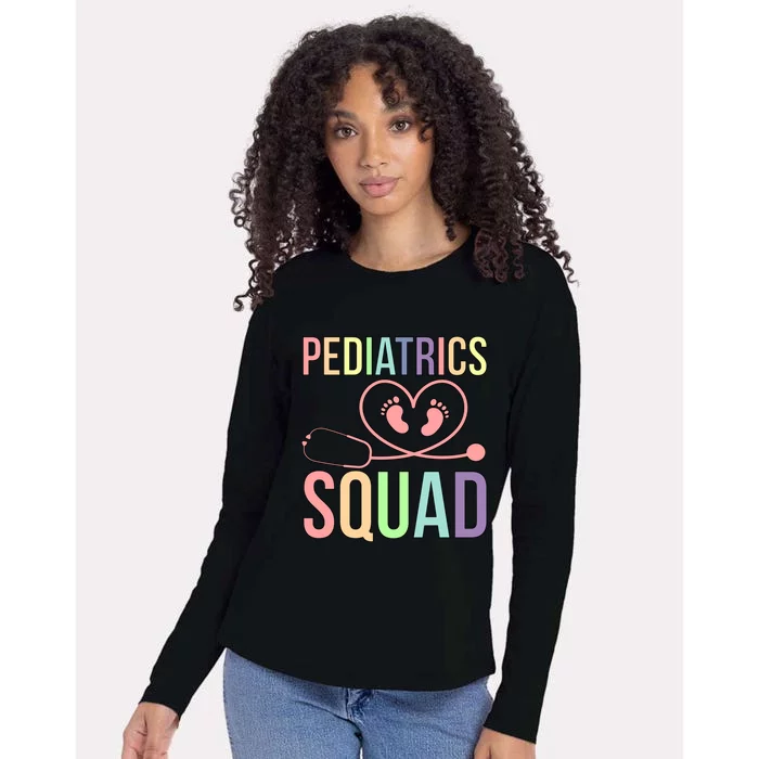 Pediatrics Squad Pediatrician Team Pediatric Doctor Gift Womens Cotton Relaxed Long Sleeve T-Shirt