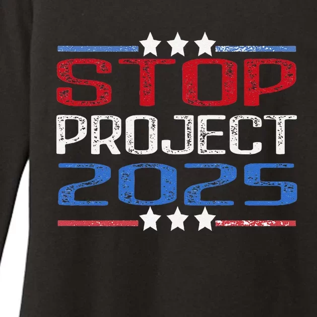 Prodemocracy Stop Project 2025 Presidential Election 2024 Womens CVC Long Sleeve Shirt