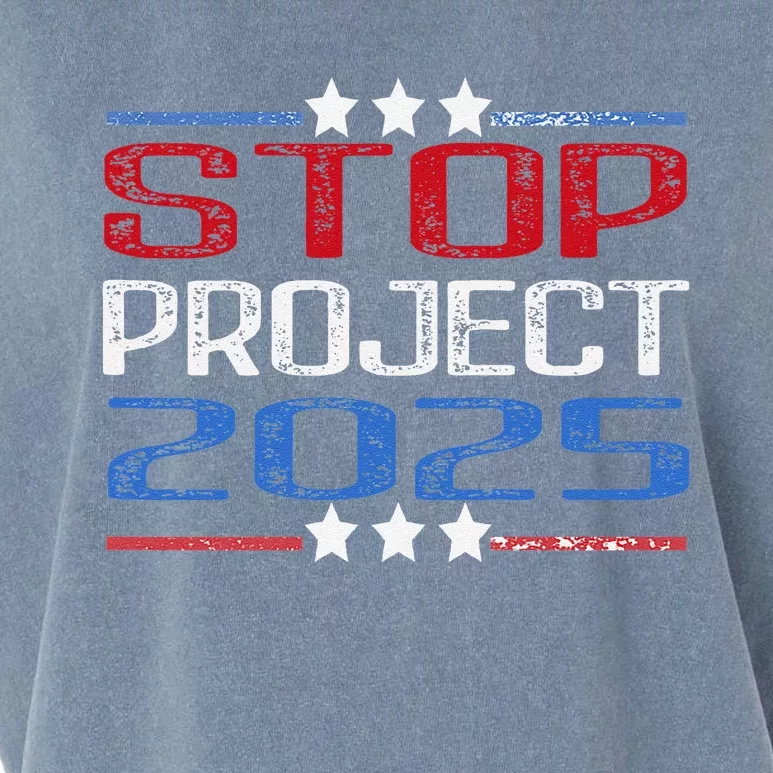 Prodemocracy Stop Project 2025 Presidential Election 2024 Garment-Dyed Women's Muscle Tee