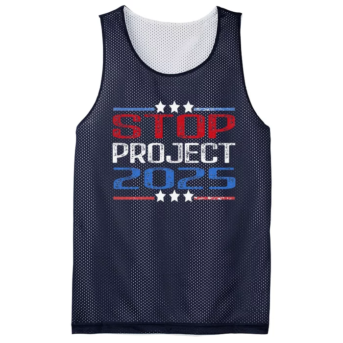 Prodemocracy Stop Project 2025 Presidential Election 2024 Mesh Reversible Basketball Jersey Tank