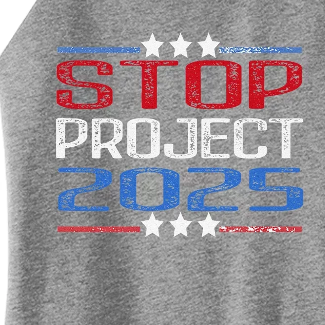 Prodemocracy Stop Project 2025 Presidential Election 2024 Women’s Perfect Tri Rocker Tank