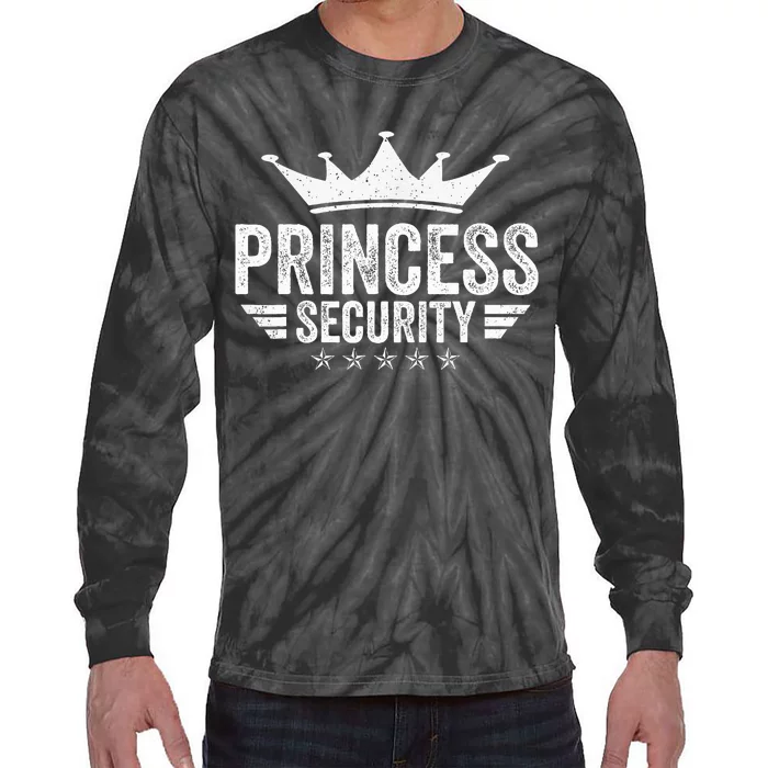 Princess Security Parents Dads Moms Funny Halloween Costume Tie-Dye Long Sleeve Shirt