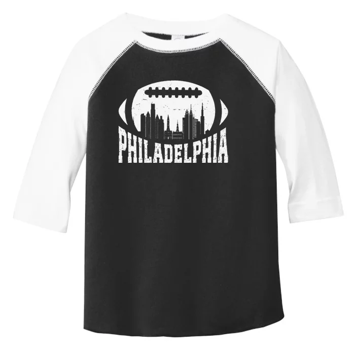 Philadelphia Skyline Philadelphia Cityscape Retro Vintage Toddler Fine Jersey T-Shirt