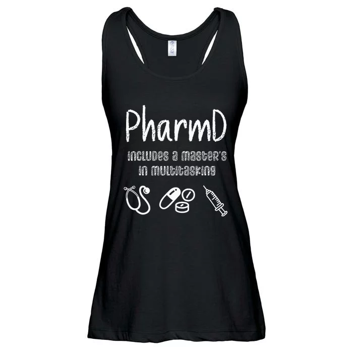 PharmD Student Pharmacy Humor Pharm D Graduation White Coat Ladies Essential Flowy Tank