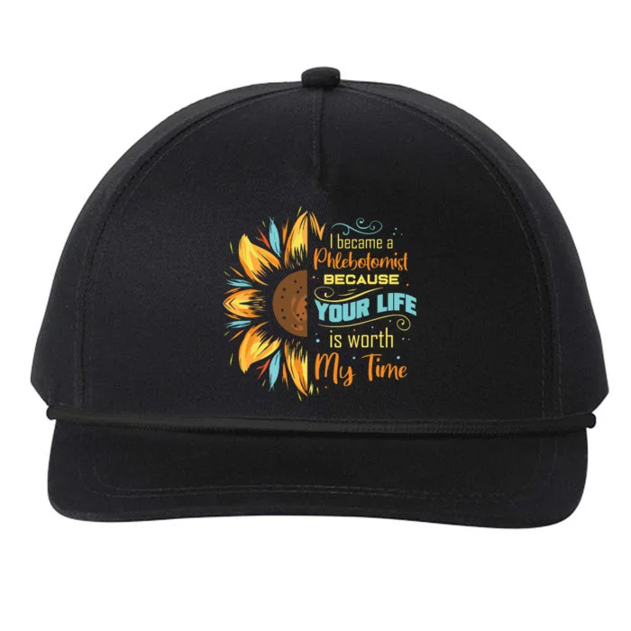 Phlebotomist Sunflower Phlebotomy Technician Snapback Five-Panel Rope Hat