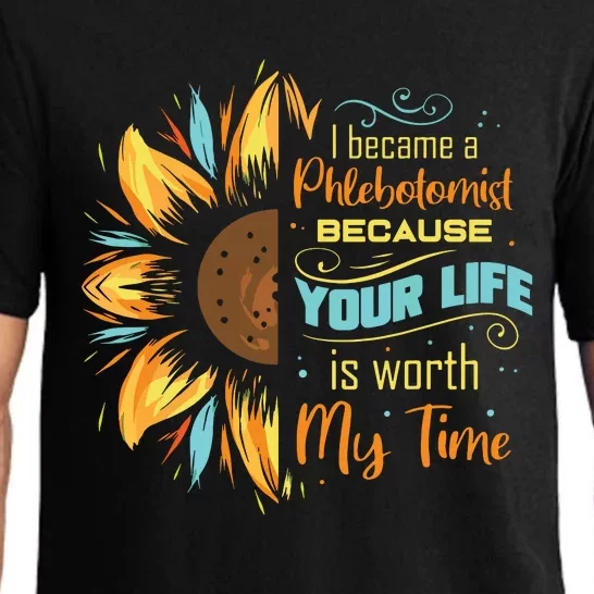 Phlebotomist Sunflower Phlebotomy Technician Pajama Set