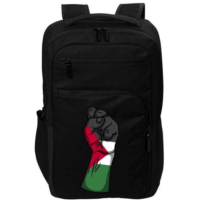 Palestine Strong Protest Fist Palestinian Free Palestine Cool Gift Impact Tech Backpack