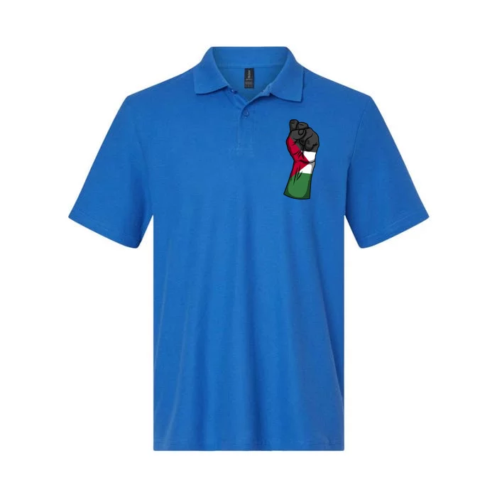 Palestine Strong Protest Fist Palestinian Free Palestine Cool Gift Softstyle Adult Sport Polo