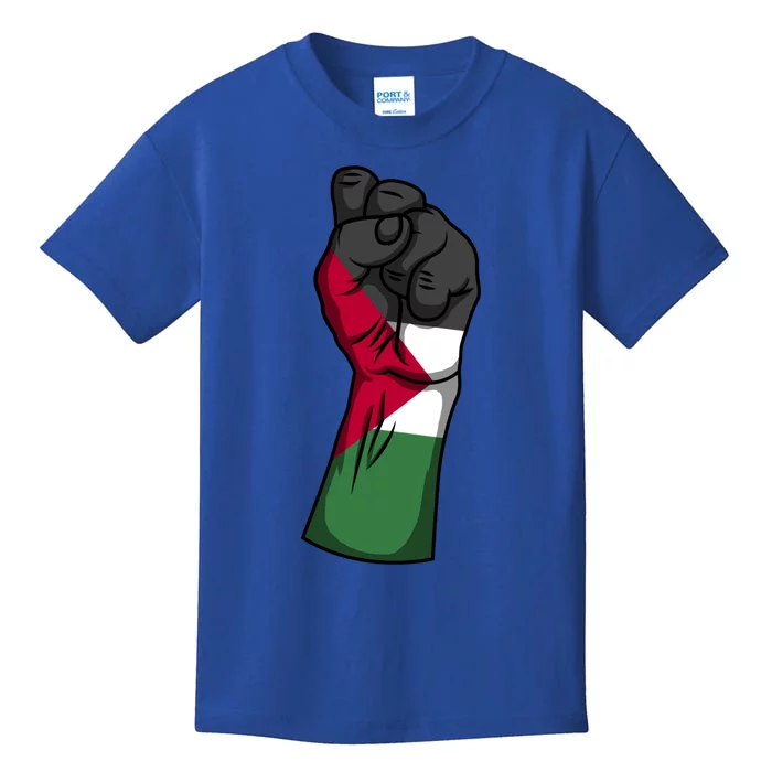 Palestine Strong Protest Fist Palestinian Free Palestine Cool Gift Kids T-Shirt