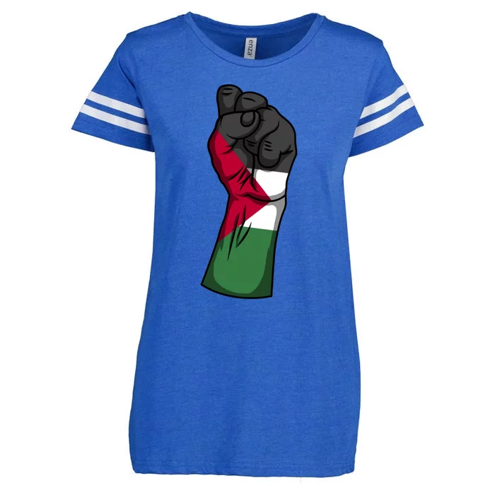 Palestine Strong Protest Fist Palestinian Free Palestine Cool Gift Enza Ladies Jersey Football T-Shirt