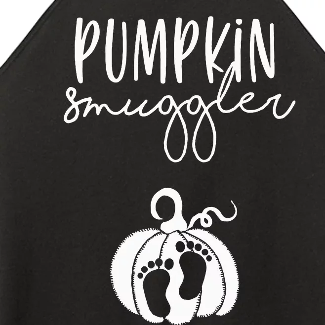 Pumpkin Smuggler Pregnant Mom Fall Pregnancy Announcement Women’s Perfect Tri Rocker Tank